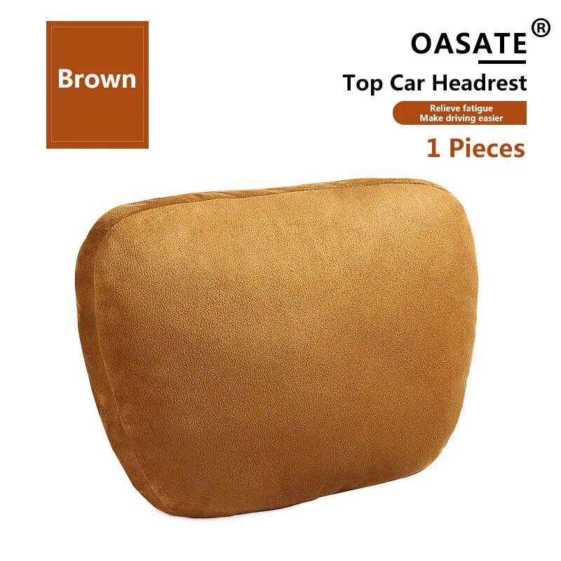 

Подголовник автомобиля высшего качества, поддержка шеи, сиденье/Maybach, дизайн S класса, мягкая универсальная регулируемая подушка для шеи автомобиля, поясница Brown 1Pcs