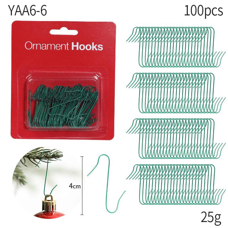 S-shaped Christmas Ornament Hooks | Multifunctional Metal C-hooks for Tree Decoration