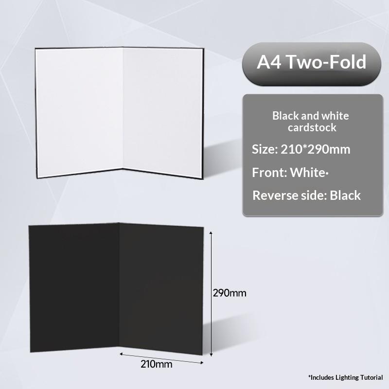 3-In-1 Photography Cardboard Paperboard Folding Photography Reflector Diffuser Board Black White Silver For Still Life Product