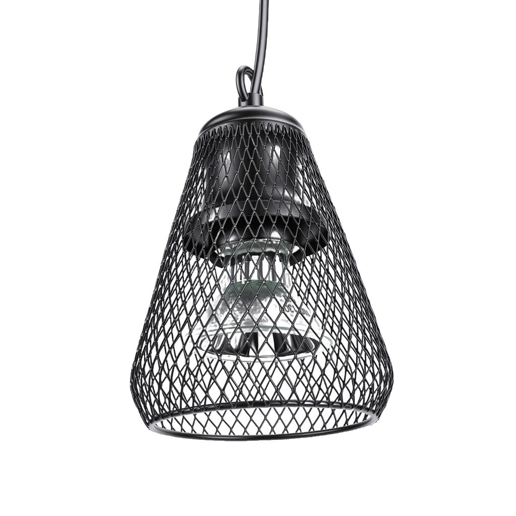 Reptile Heater Lamp Anti Scald Mesh Cage Lampshade Cover for Turtles Chicks Lizard Snake US Plug