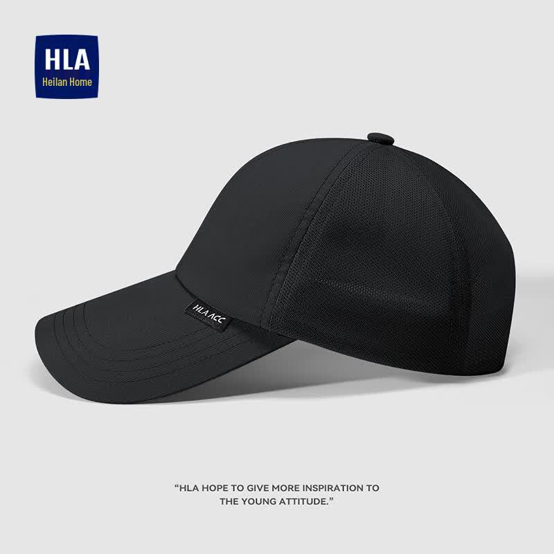 HLA Unisex Half-Mesh Sun Protection Baseball Cap One Size, Adjustable