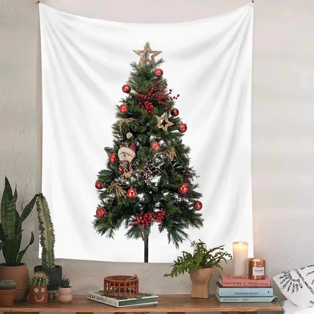 Christmas Tree Decoration Pattern Living Room Interior Home Wall Tapestry