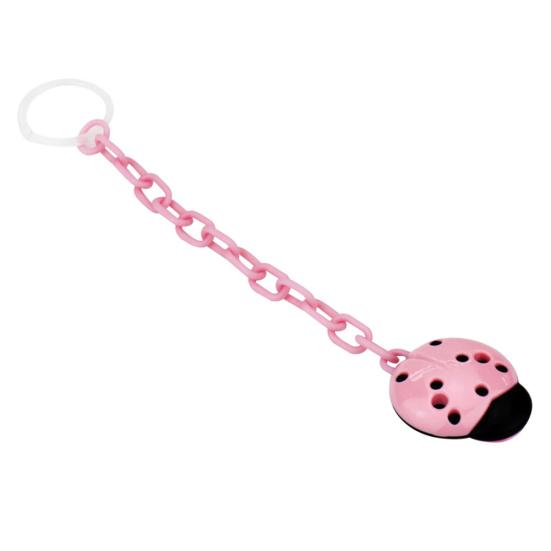 Cute Ladybug Baby Feeding Nipple Pacifier Clip Dummy Chain Drop-Resistant Holder