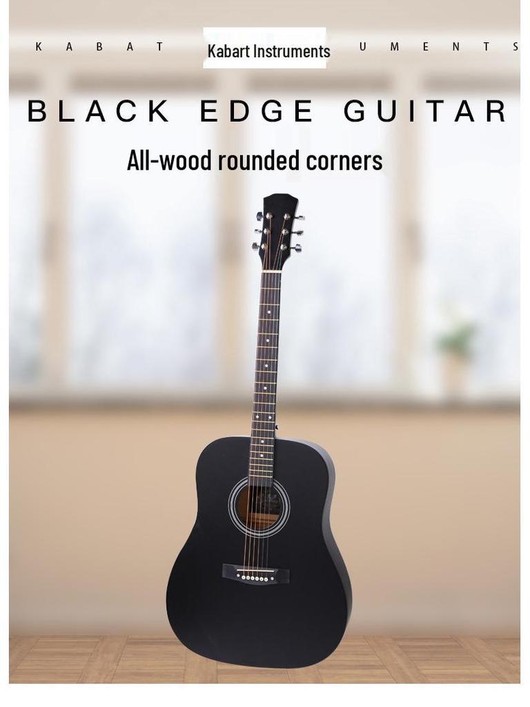 41" Round Cutaway Folk Guitar - All Linden Wood