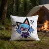 Ushka PPsychocuties Polyester Bedruckte Kissenhülle Quadratisch 30 35 40 45 50 55 cm Weich für Sofa Bett Auto Heimdekor