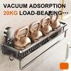 Bathroom Rack Bathroom Shelf Toilet Space Aluminum No Drill Hanging Rack Bathroom Organizer Hang On The Wall Suction Cup
