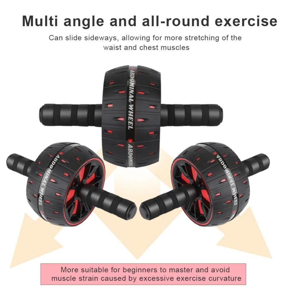 Ergonomic Grip Ab Roller Wheel Strong Load Bearing Abdominal Exercise Wheel Fitness Training
