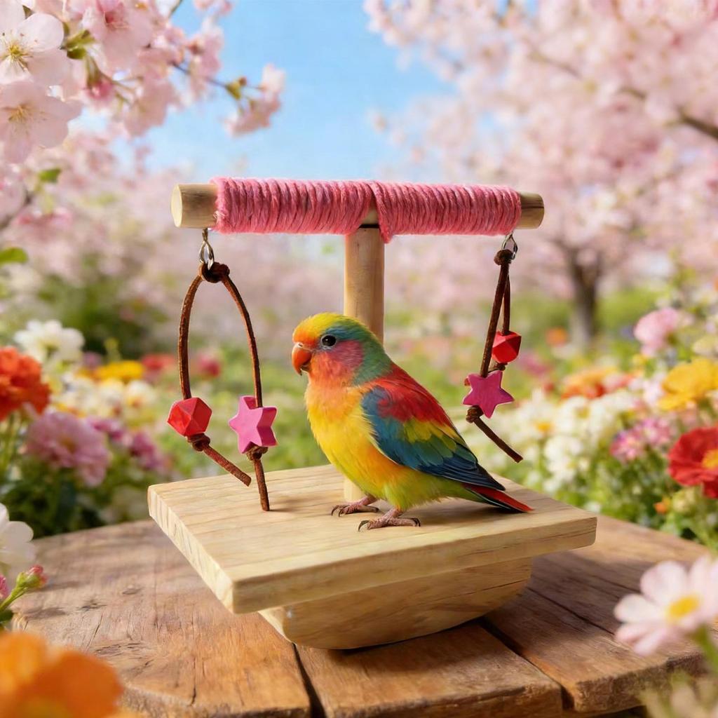 Bird Perch Wood Lovebirds Toy Desktop Lovebirds Toy For Macaw Conure Budgies Pet Parents Animal Lovers Trainers Shelters Living
