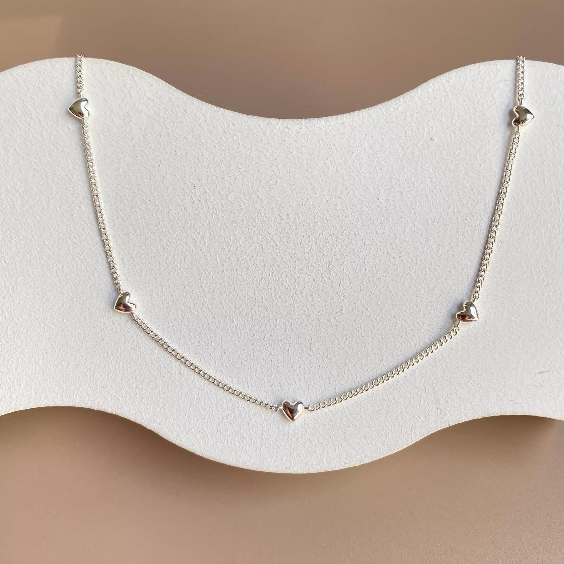 

Серебряные ожерелья S925 для женщин Простая цепочка Модное Минималистичное ожерелье с подвеской Сверкающее ожерелье Подарок на день рождения