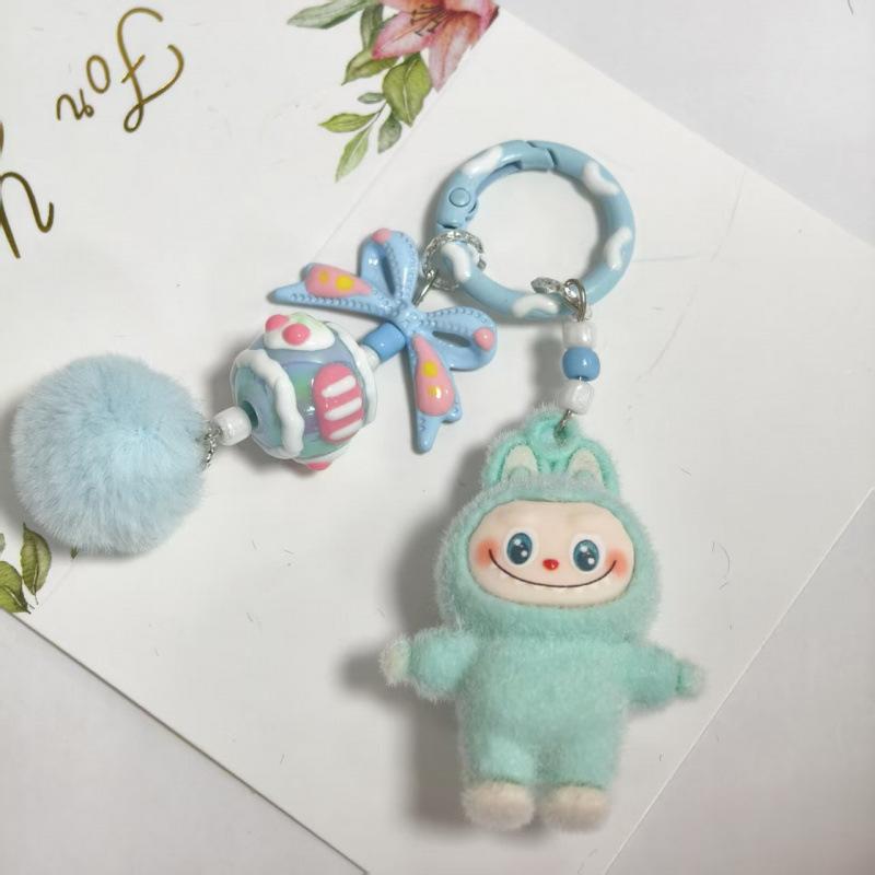 Breloc Fundă Flocking în Picioare 4,5CM Pandantiv Cadou Creativ de Pluș Pandantiv pentru Geantă