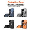 KEYSION Shockproof Armor Case for ZTE Blade A35E Slide Camera Lens Protection Ring Stand Phone Back Cover for ZTE Blade A35E 4G