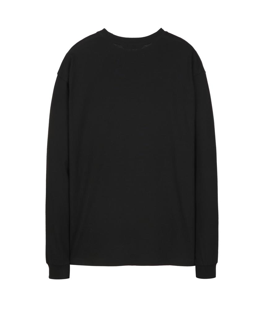IL CORSO Us Pure Cotton Pocket Long Sleeve T-Shirt Black