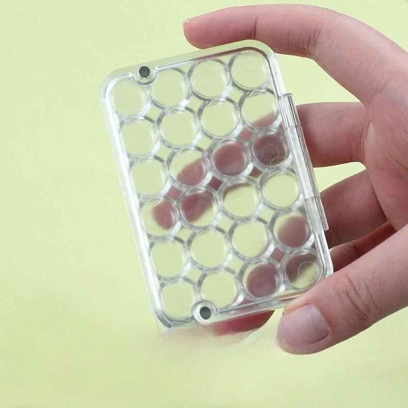 24-grid 0.8ml Watercolor Pigment Sub-packaging Box Portable Small Capacity Pigment Magnetic Sealed Humidor for Art Students