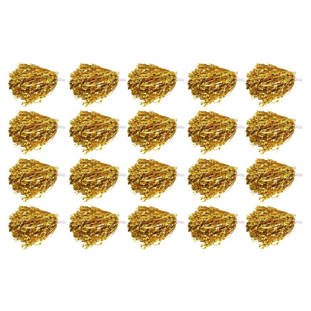 20PCS Handle Cheering Hand Flowers PET Sports Team Pom Poms Cheer Squad Flowers For Sports Party