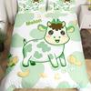 Süt İneği Desenli Yatak Örtüsü Seti King Queen Hayvanlar Temalı Yorgan Kılıfı Çikolata Kahvesi Nevresim Kılıfı Sevimli Kawaii Sığır Yorgan Kılıfı