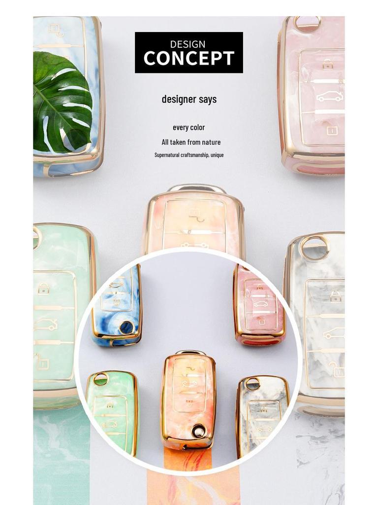 Volkswagen Schlüsselhülle für Tayron X, T-Roc, Bora, Sagitar, Golf 7, New Magotan B8CC, Passat