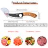Professional Kitchen Knife Forged Butcher Knife Wooden Handle Stainless Steel Boning Knife Cutter Full Tang with Cover