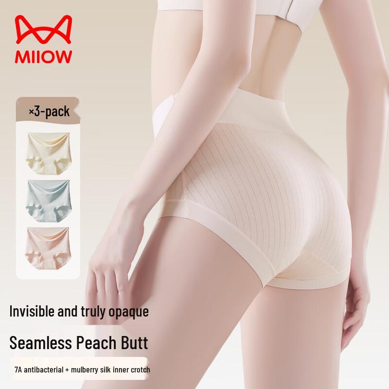 

Женские бесшовные трусы с высокой посадкой Mao Ren, мультиупаковка L