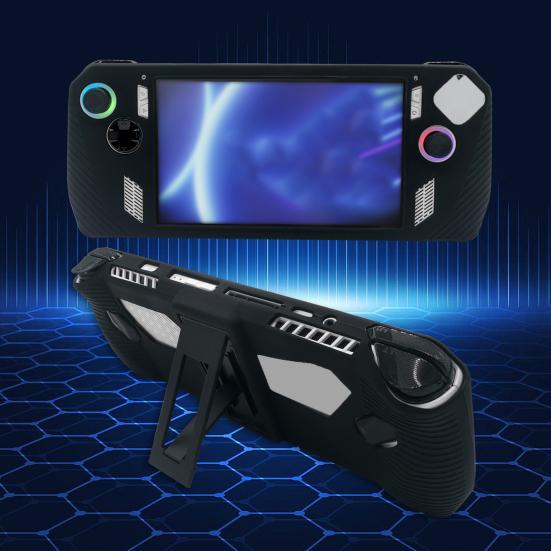 Handheld Game Console with Bracket Enhanced Gaming Experience Drop-resistant Anti-slip Texture Protective Case for ROG ALLY