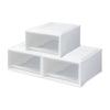 Chest Storage Case Clothing Set of 3 Clothes Case Width 39 X Depth 50 X Height 23.2cm Walk-in Closet White/Clear BC-L 1)L Size