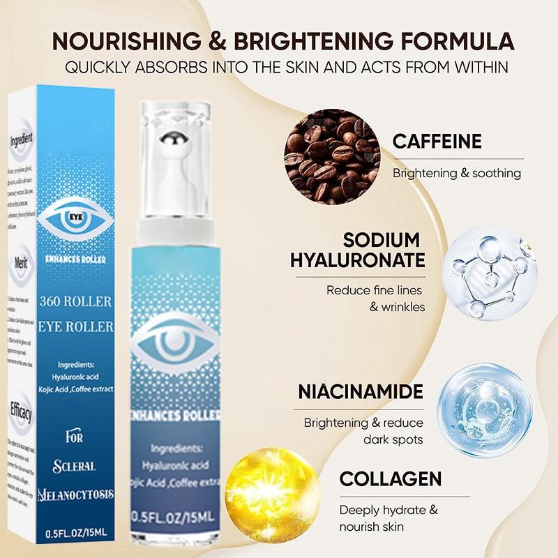 Falten Augen 5% Koffein Augen Creme Eye Roller Ball Creme Für Augenringe Verblasst Feine Linien Entfernen Augen Taschen 15ml
