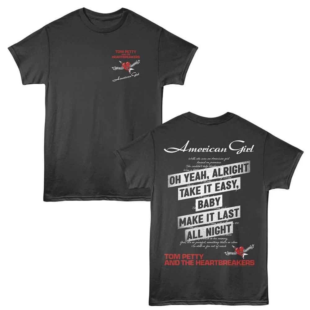 Tom Petty - American Girl - 2-Sided Print Adult Solid T-Shirt - Smoke