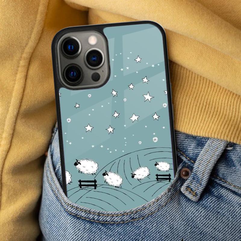 Cute Sheep Soft Phone Case for iPhone 17 Air 16e Pro Max 15 Pro 13 14 Plus 11 12 MagSafe Magnetic Coque