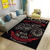 3D Retro Vintage Motorcycle Area Rug Large,Carpet Rug for Living Room Bedroom Sofa Decoration,Doormat Kitchen Non-slip Floor Mat