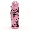 1PC Playful Tabby Kitten Cartoon Pattern 750ml Color Plastic Sports Water Bottle Leakproof Flip Straw Lid Suitable for Sports Office Home Use