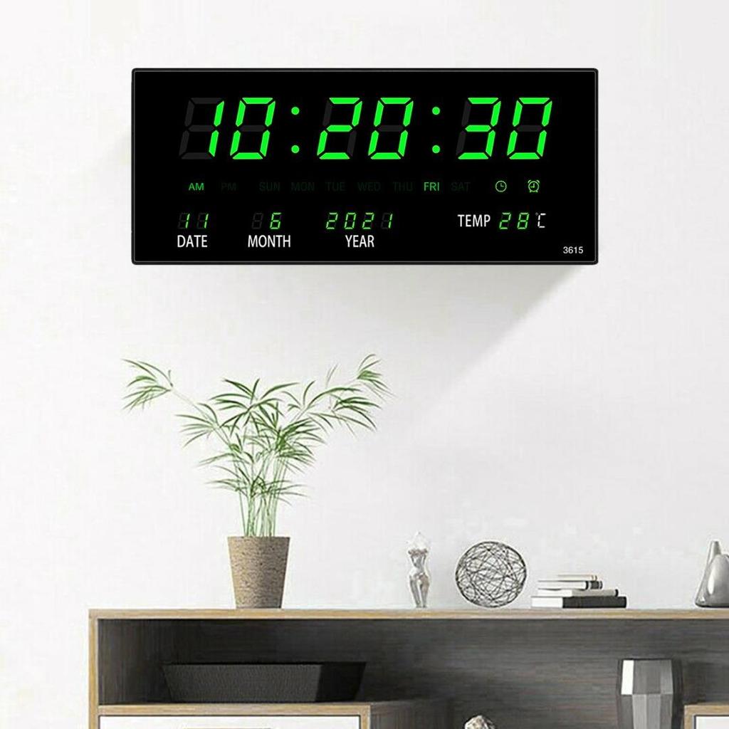 Dagu Large Screen Digital Wall Clock LED Display Desk Time Temperature Calendar Date
