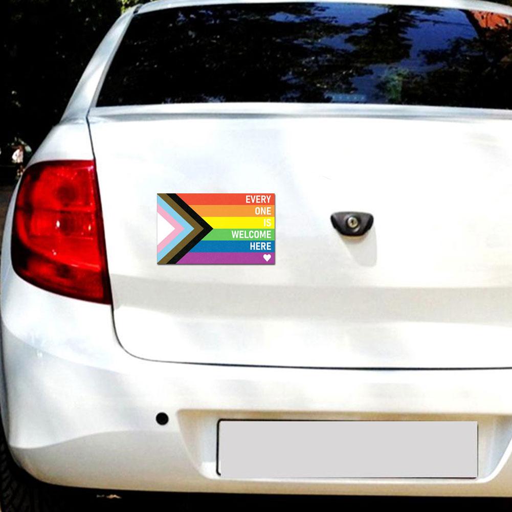 Everyone Is Welcome Here Car Stickers LGBT Equality Equal Banner Waterproof Car Sticker Decoration PVC Decal Sticker