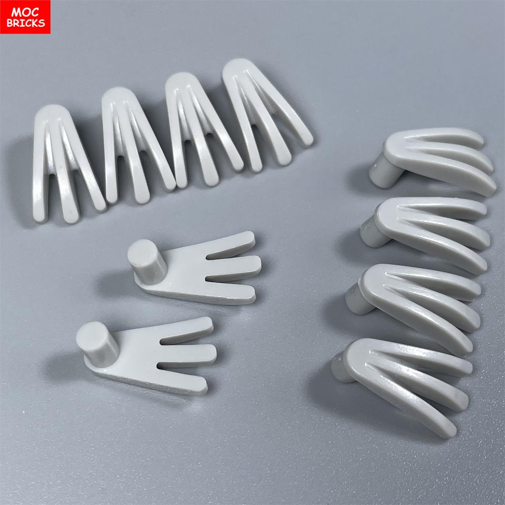 10pcs MOC Bricks Figure Hands 10187 Luminous Claw Fighter Weapon Tool DIY Toys Educational Building Blocks Kids Gifts