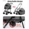 Lightweight Foldable Detachable Dog Stroller Small Medium Outdoor Luxury Stroller Dogs Portable Wheels Designer Pet Trolley
