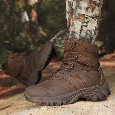 New Hot Sale Men's Boots High Top Outdoor Desert Tactical Hiking Shoes Breathable Mountain Climbing Trekking Shoes