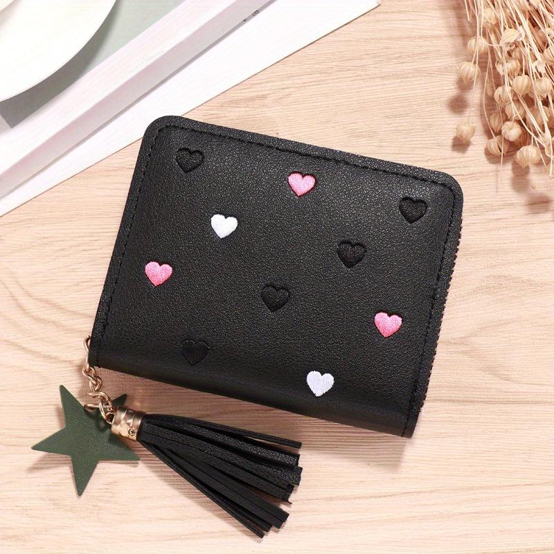 Women Small Wallet Ladies Mini Tassel Wallet Cute Short Zipper Lovely Pu Leather Coin Purse Female Hand Wallet Cartera