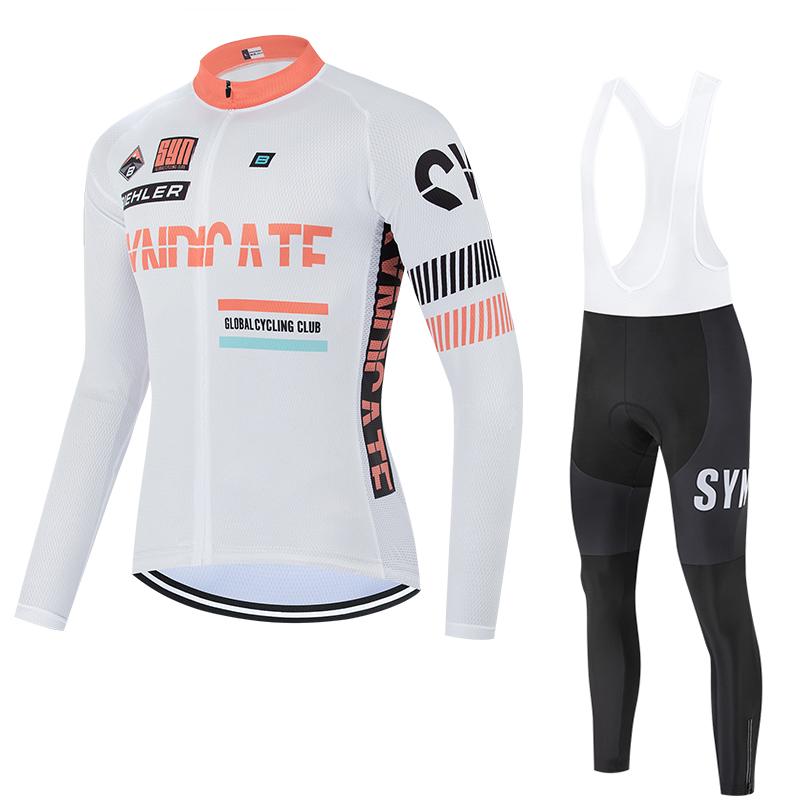 Completo Traspirante a Manica Lunga Autunnale per Ciclismo 2026 Salopette da Ciclismo Uomo Autunno e Inverno Completo da Ciclismo per Bici da Strada Set Lungo Maglia da Ciclismo in Fibra di Poliestere