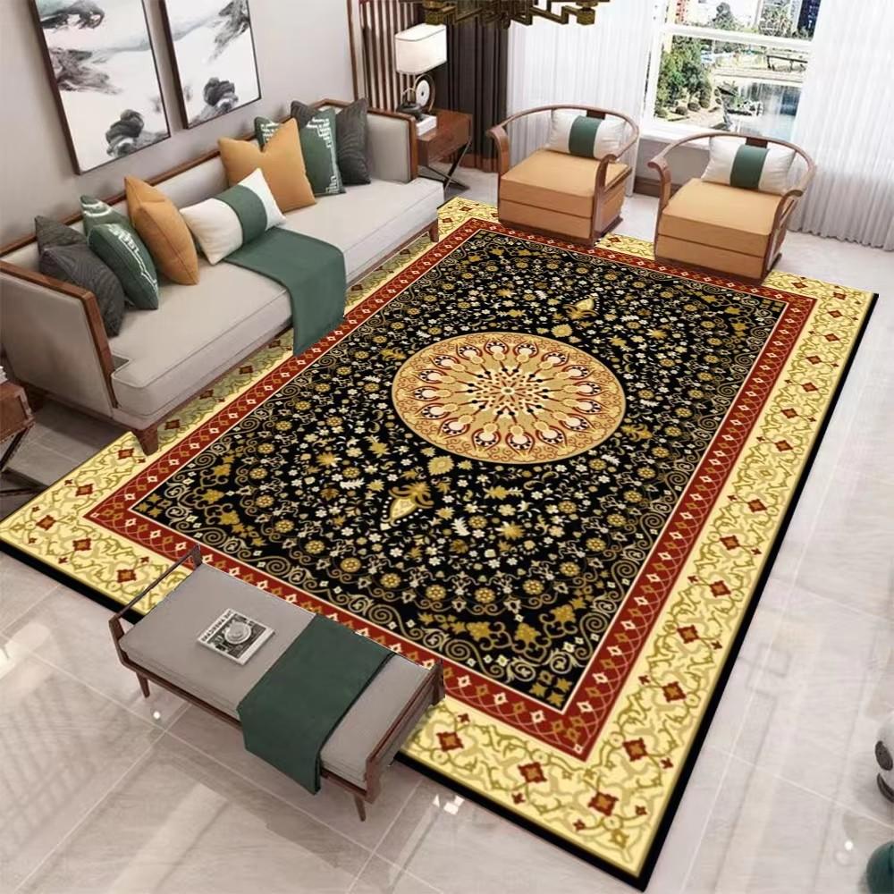 Luxury Bohemian Rugs Carpet Exotic Print Rug Home Decor Large Floor Mat for Spacious Living Room Bedroom Kitchen Classic