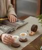 1 Set New Fashion Black Walnut Cartoon Snail Decompression Creative Tea Cup Mat Decoration Insulated Tea Coffee Mug Coaster