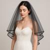 2 Tiers Bridal Veil Double Mesh Bride Headpiece Elegant Wedding Veil  Wedding