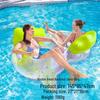 Inflatable PVC Float Recliner: Foldable Striped Swimming Bed