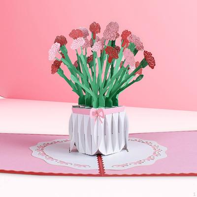 Mother's Day Card Valentines Creative Best Wishes Birthday for Mom Paper Flower