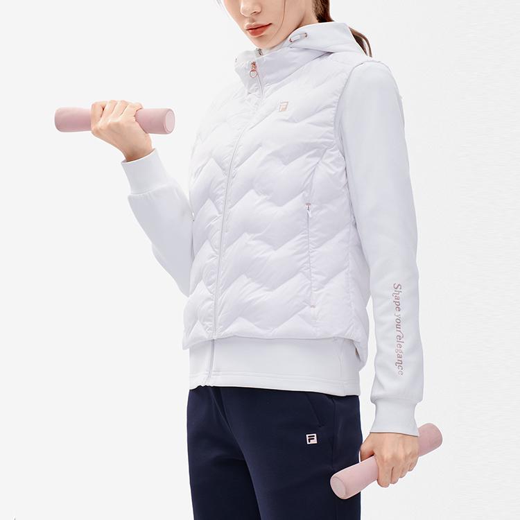 New FILA Athletics Down Jackets Women's Jade White A11W241922F-WT