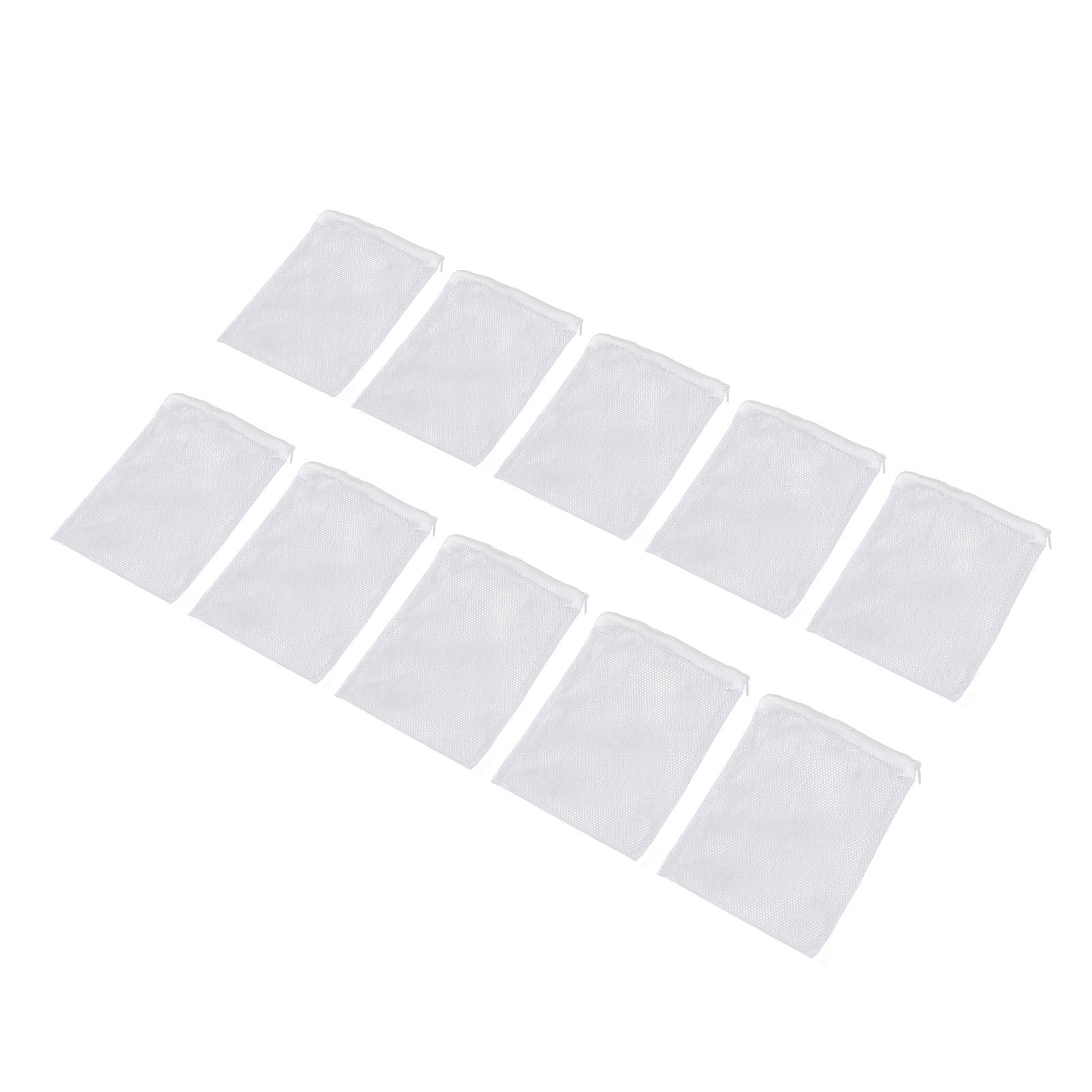 

10PCS Aquarium Filter Media Bags Large Mesh Nylon Net Filter Bags with for Activated Carbon Ceramic Rings