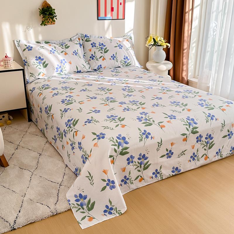 100% Cotton Bed Flat Sheet For Double Bed Plain Solid Color Top Sheets Single/Queen/King Flat Bedsheets Home Bed Linen Sheets