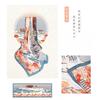Silk Scarf Square 86x86cm Double-sided Print Chinese Style Original Design 100%