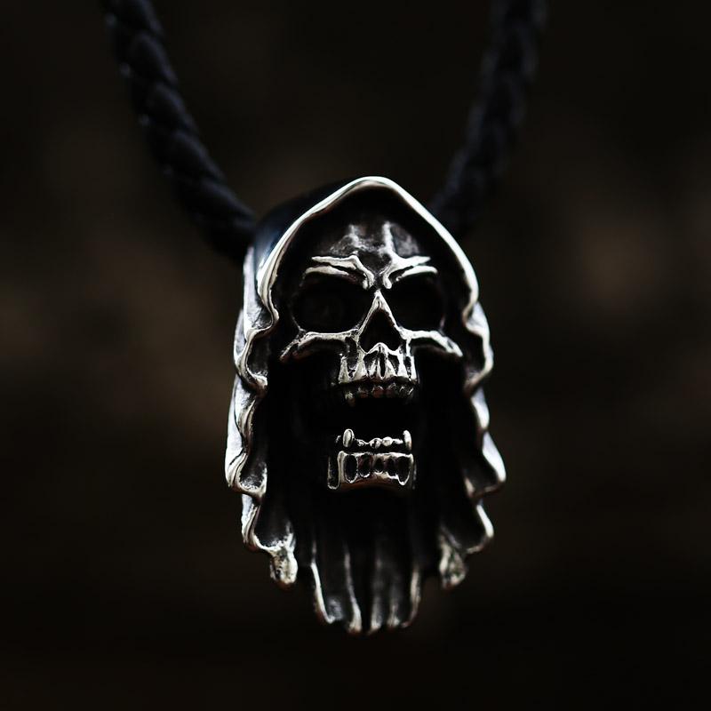 

BEIER 2023 New Trendy Stainless Steel Skull Grim Reaper Pendant Gothic Men s Pendant Heavy High Quality Jewelry Gift
