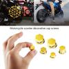 Bolt Covers Bolt Caps Bike-Qiilu Motorcycle Screw Nuts Bolt Cap Cover Decoration for Yamaha Kawasaki Honda 30pcs (Red)