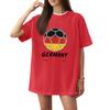 Women's Fashion Short Sleeve Soccer Print T-Shirt