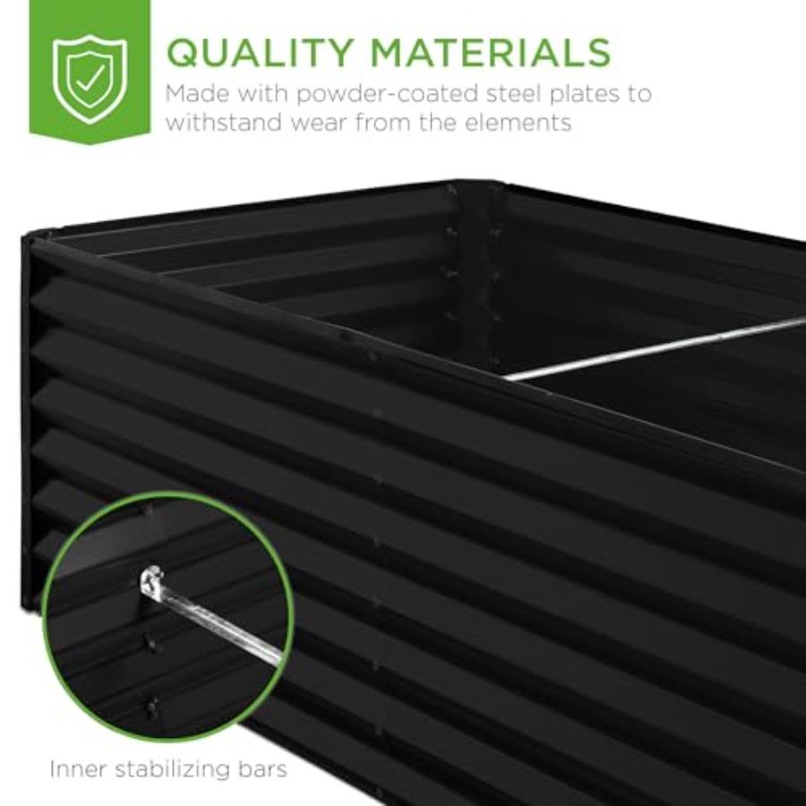 6x3x2ft Outdoor Metal Raised Garden Bed Deep Root Box Planter for Vegetables Flowers Herbs 269 Gallon Ccity 100 Non Toxic Mater