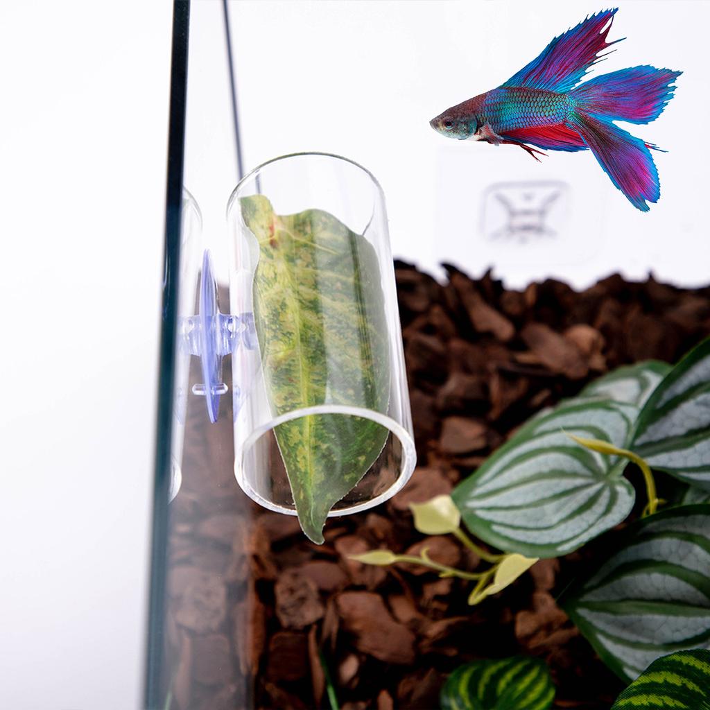 Silicone Leaf with Tunnel Suction Cup for Fish Tanks Resting Leaves Colorful Plant Decoration for Fish Tanks Ornaments